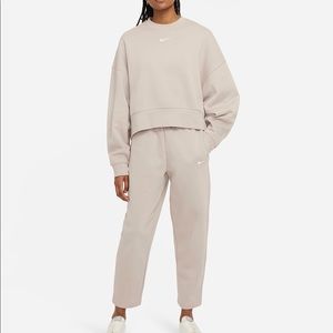 Nike Sportswear Tan Beige Matching Sweat Set XS